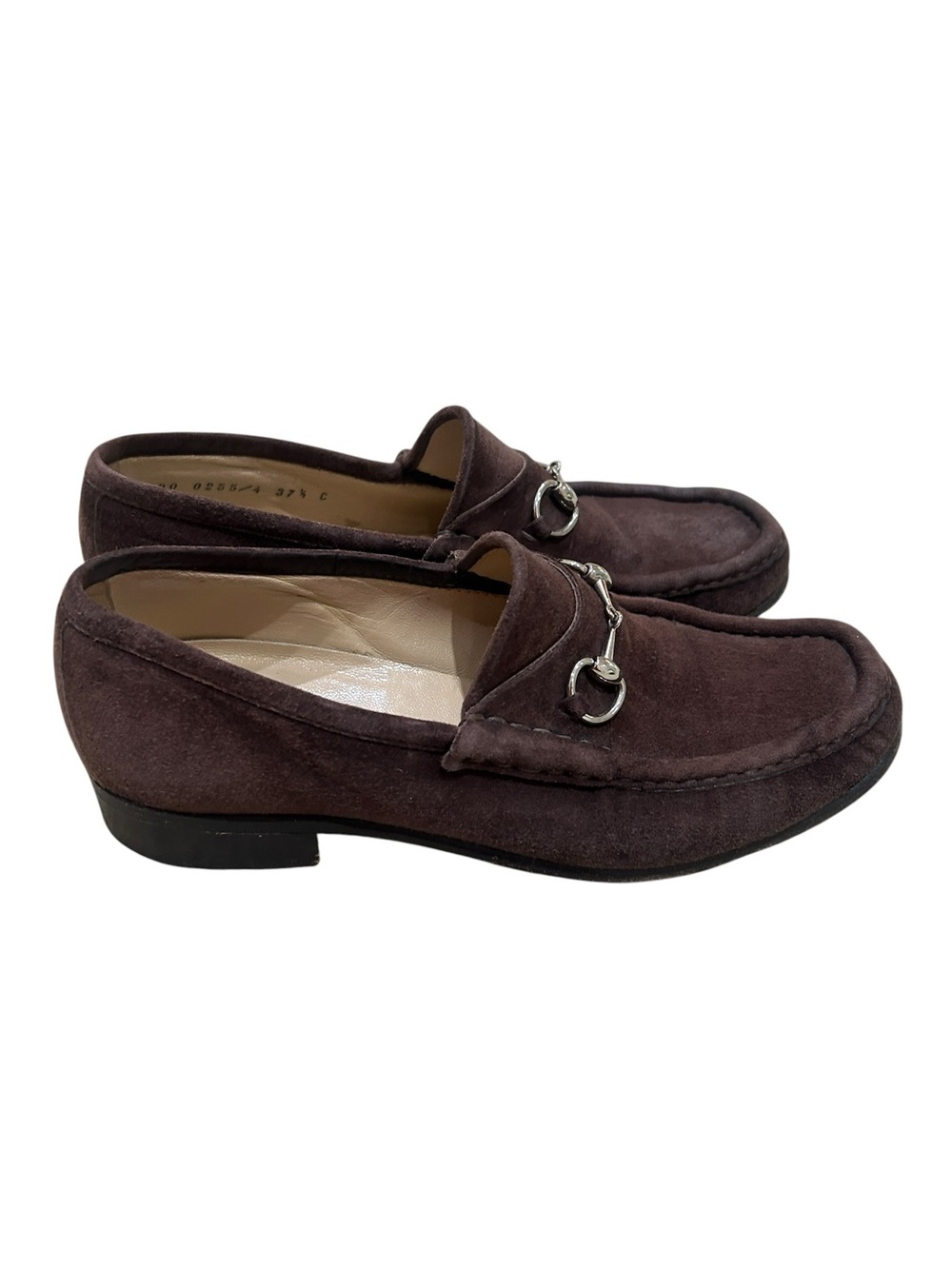Gucci Dark Brown Suede Horsebit Loafers dustbag in box size EU37.5